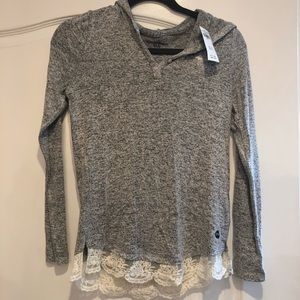 Abercrombie girls grey hoodie sweater